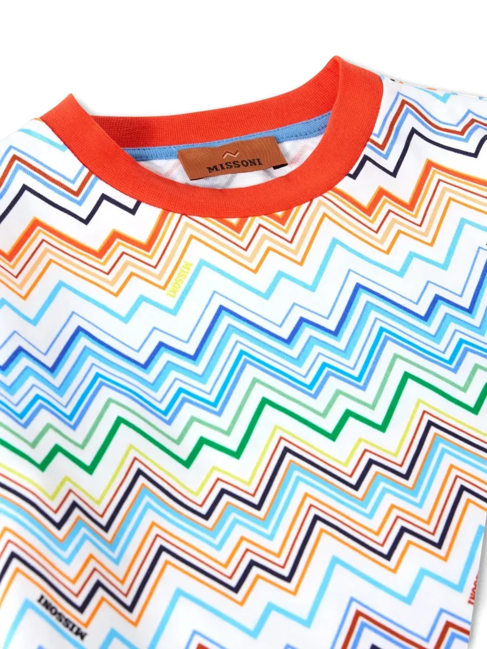 Футболка с принтом «зигзаг» Missoni Kids, синий — фото 3
