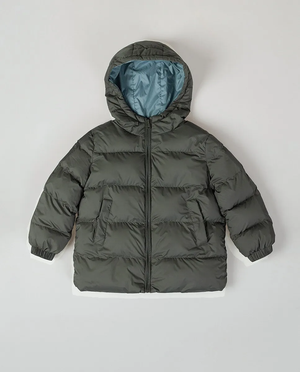 

Детский пуховик для мальчика NANOS, темно-зеленый