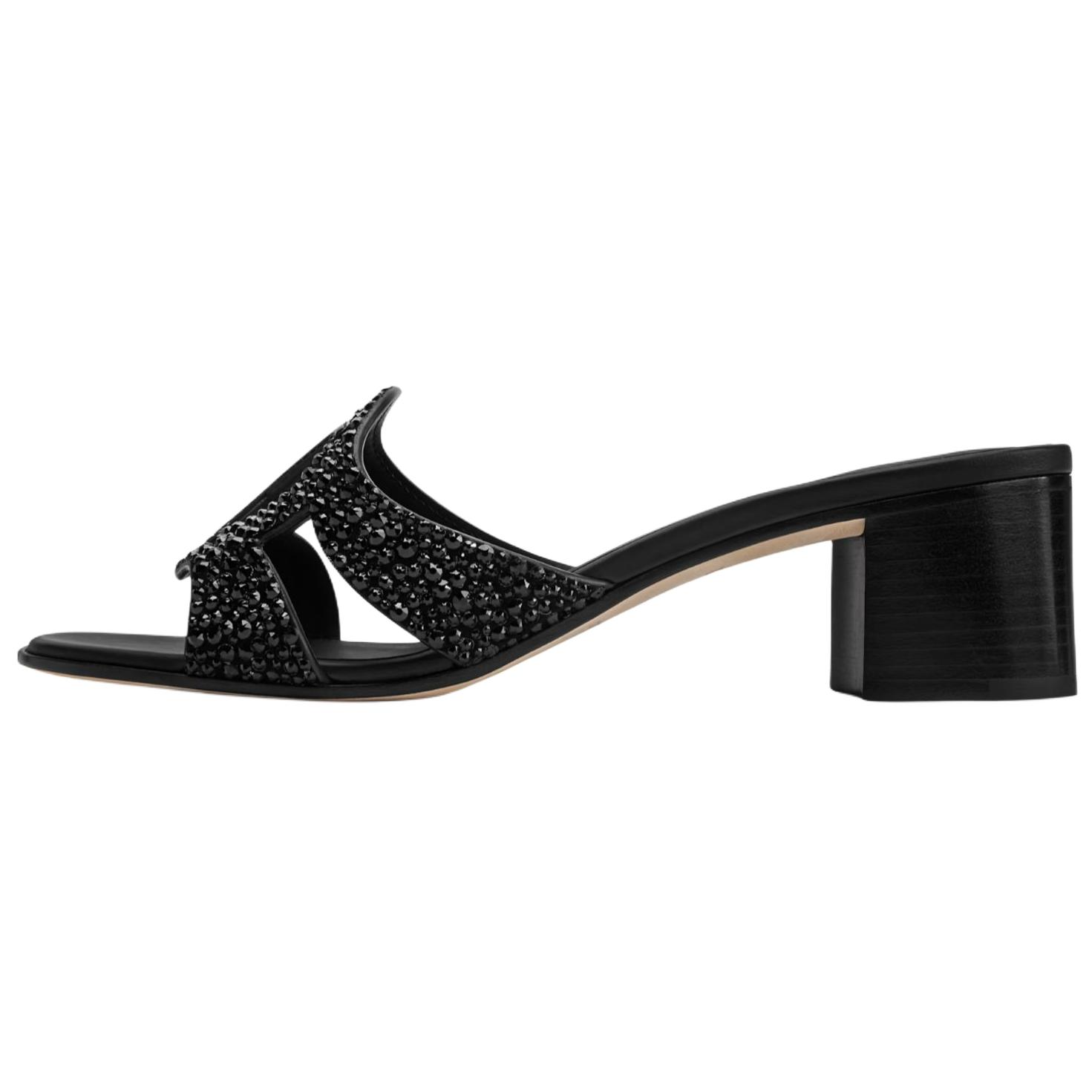 LOUIS VUITTON Сандалии Isola Slide женские, черные, 4,5 см