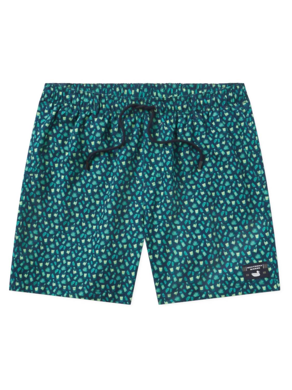 

Мужские плавки Harbor Salt & Lime в цвете Navy & Mint Limes Southern Marsh