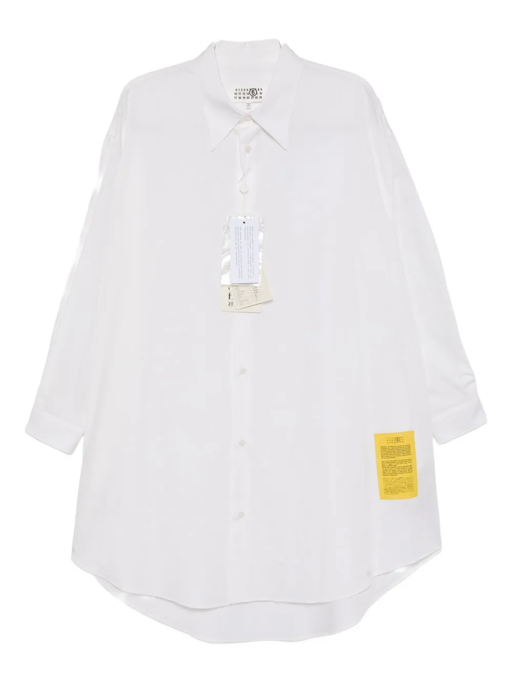

Платье-рубашка с логотипом MM6 Maison Margiela, белый