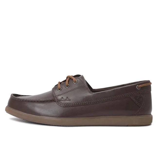 Мужские повседневные ботинки-лодочки коричневые от Clarks — фото 2