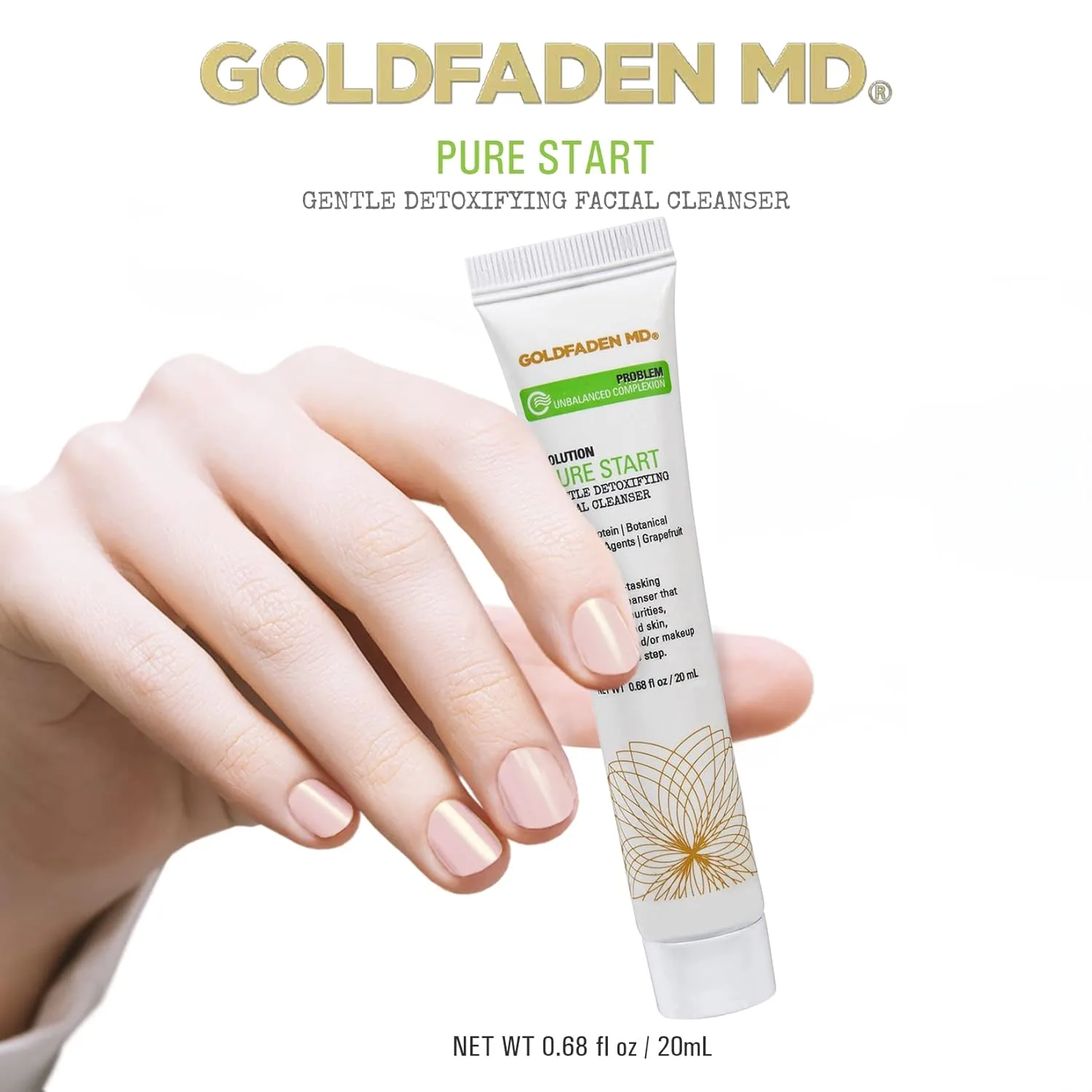 Крем для лица Goldfaden Md — Pure Start Gentle Detoxifying Natural Facial Cleanser с маслом грейпфрутовой цедры, 20 мл — фото 4