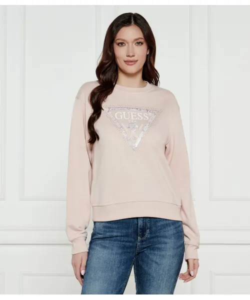 

Толстовка с изображением питона Regular fit Guess Jeans, розовый
