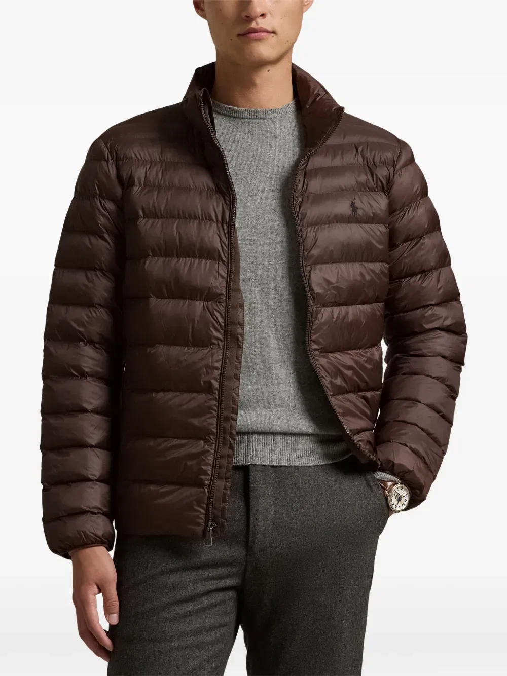 Стеганая куртка на молнии Polo Ralph Lauren, коричневый — фото 3