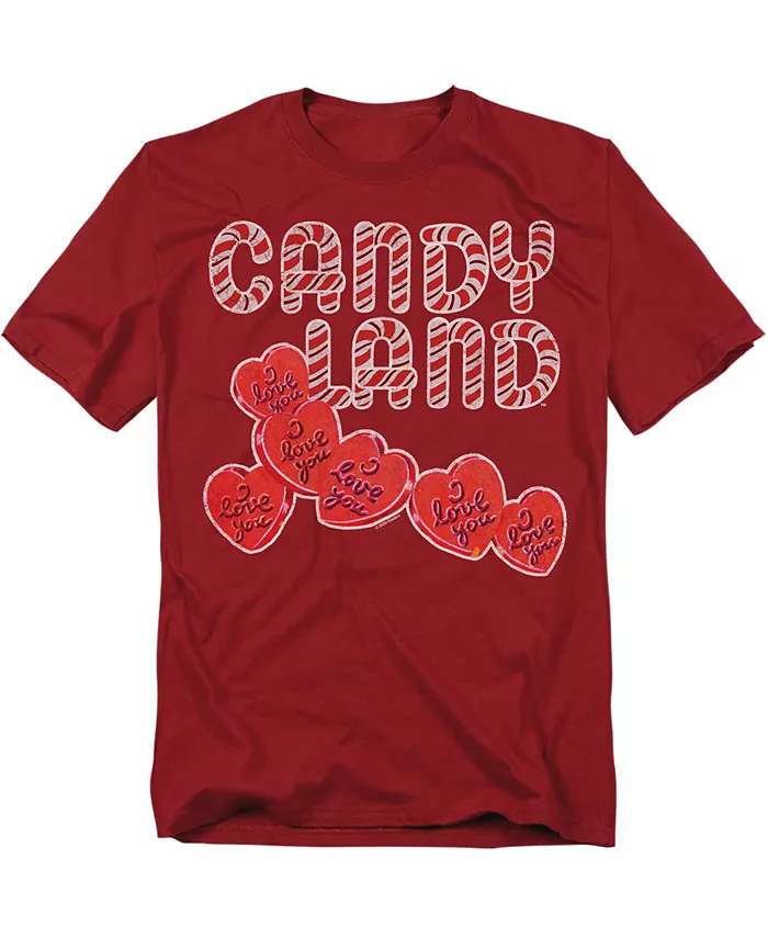 

Мужская футболка Candy Land с сердечками и надписью I Love You Hasbro+