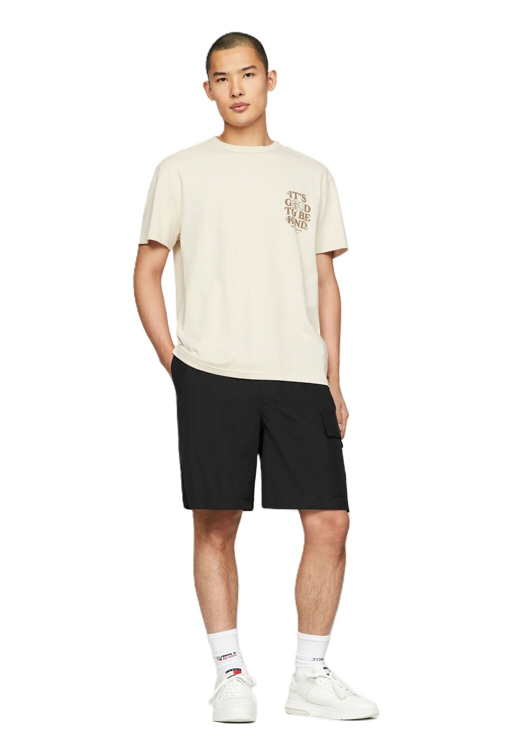 

Футболка, хлопок, мужская TOMMY Jeans, цвет Acg Newsprint