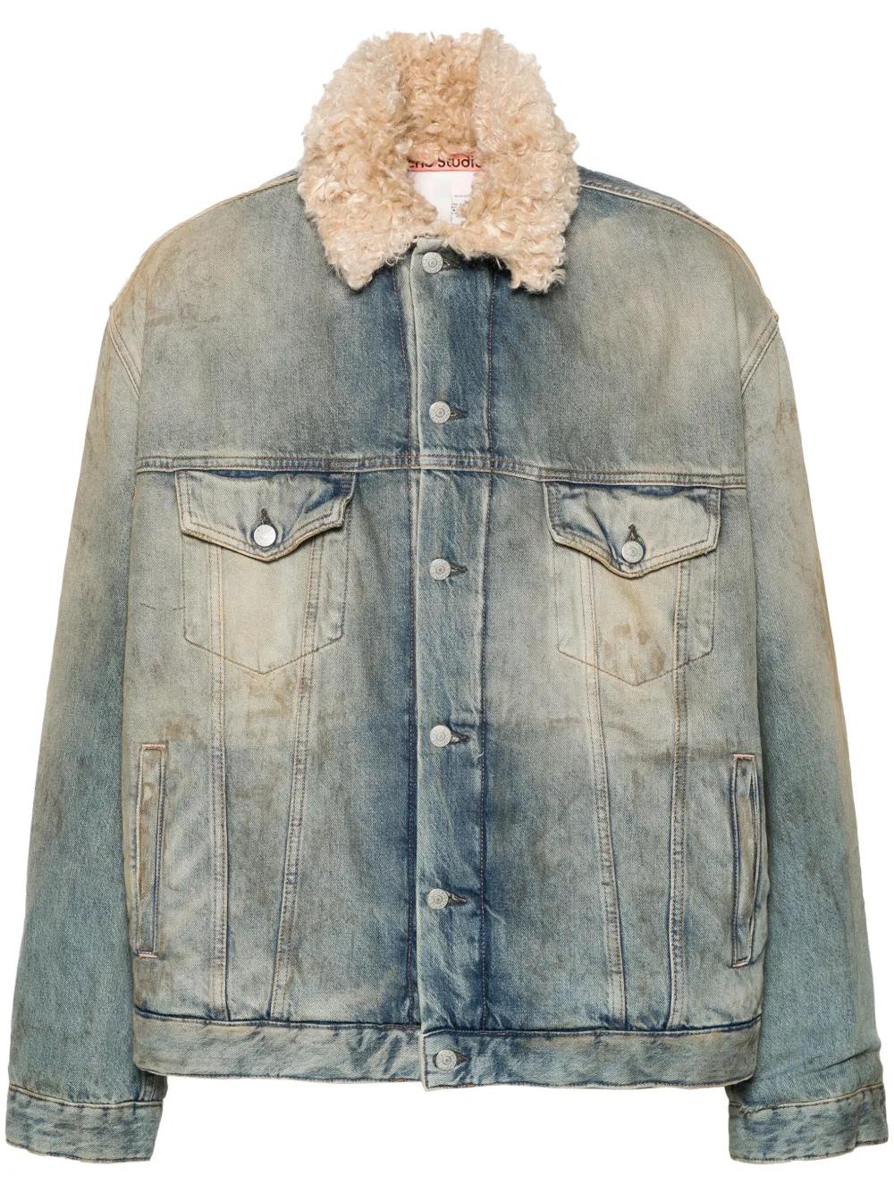 

Джинсовая куртка с эффектом потертости Acne Studios, синий