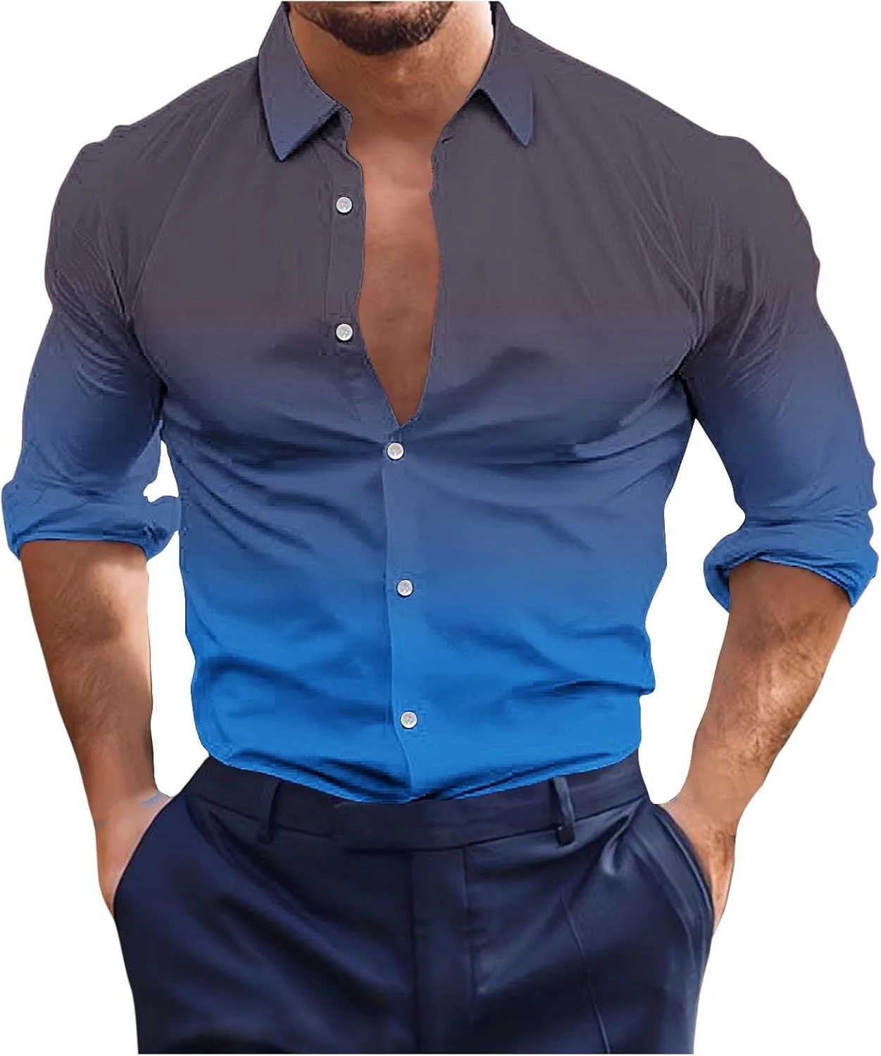 Рубашка для мужчин Business Casual Wrinkle Free Button down Long Sleeve