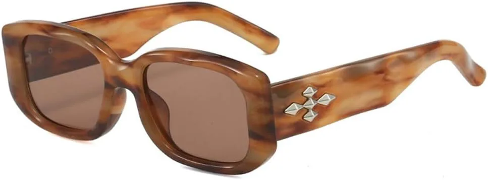 

Солнцезащитные очки для женщин и мужчин, прямоугольная оправа из поликарбоната, серебристое покрытие, винтажный стиль, защита от ультрафиолета UV400 VFDHN, C3