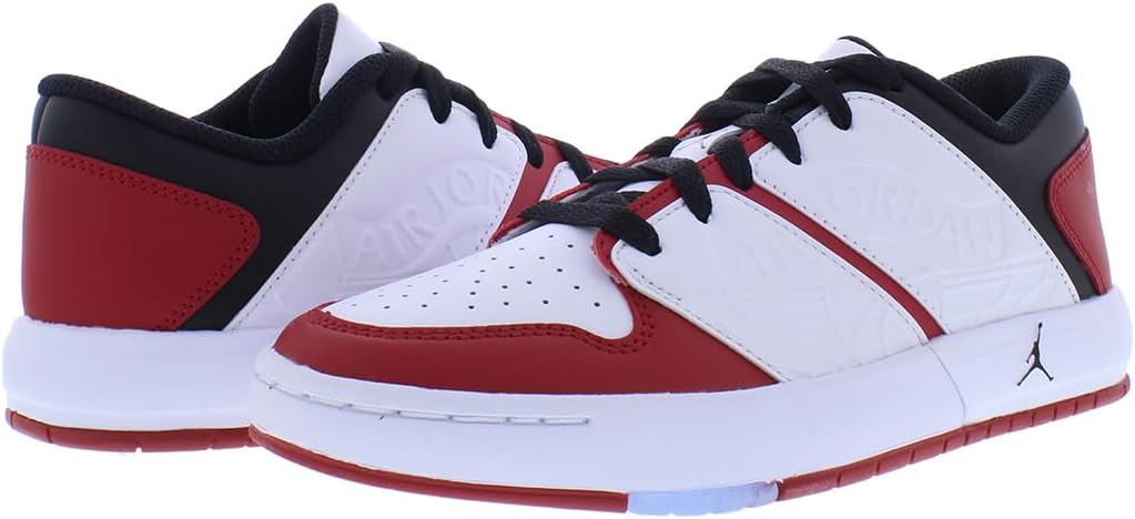 Кроссовки Nike Jordan NU Retro 1 Low GS для мальчиков, белый/черный/красный — фото 2