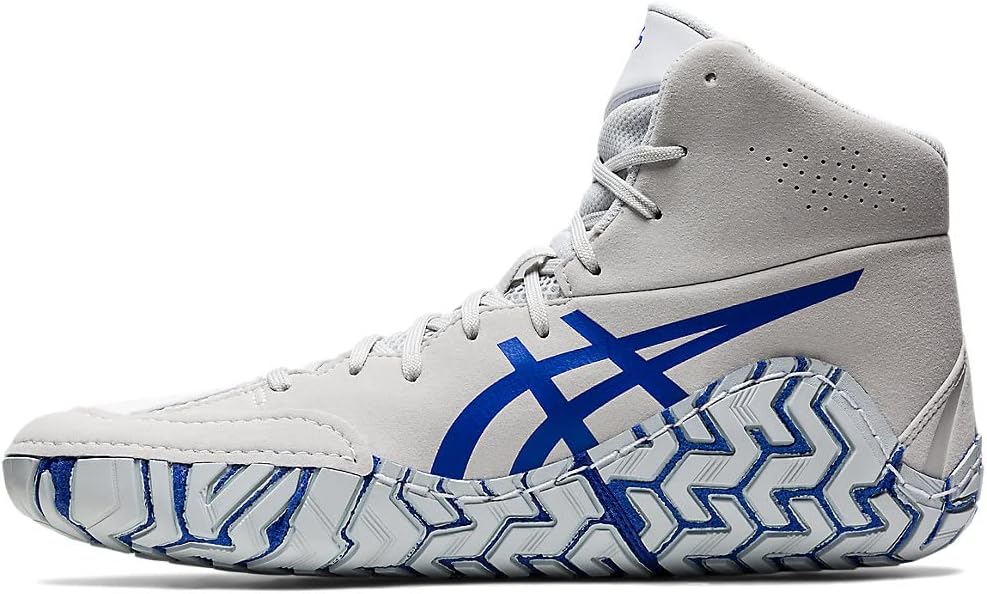 Мужские борцовские кроссовки Asics Aggressor 5, белый/синий — фото 4