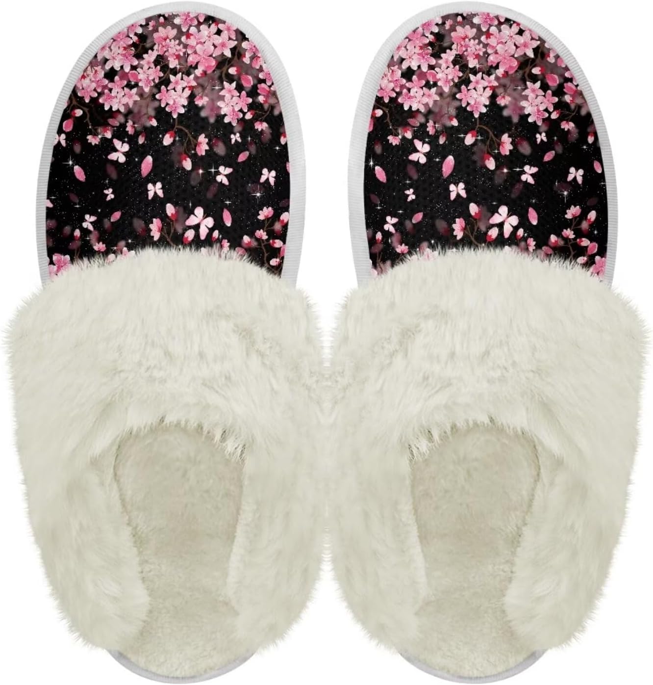 

Тапочки chaqlin из фланели с меховой отделкой для дома и спальни, мягкие плюшевые тапочки для женщин и мужчин, с толстой подошвой, водонепроницаемые, зимние, теплые, для улицы и дома, вишневый