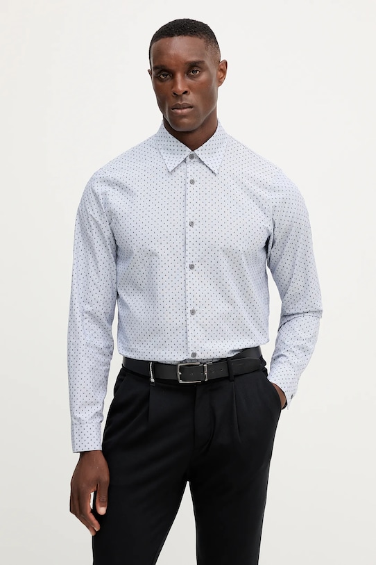 

Хлопковая рубашка Armani Exchange, синий