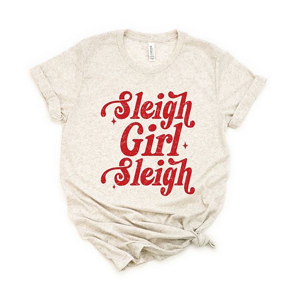 

Футболка с принтом Sleigh girl sleigh sparkle distressed Simply Sage Market, Oatmeal