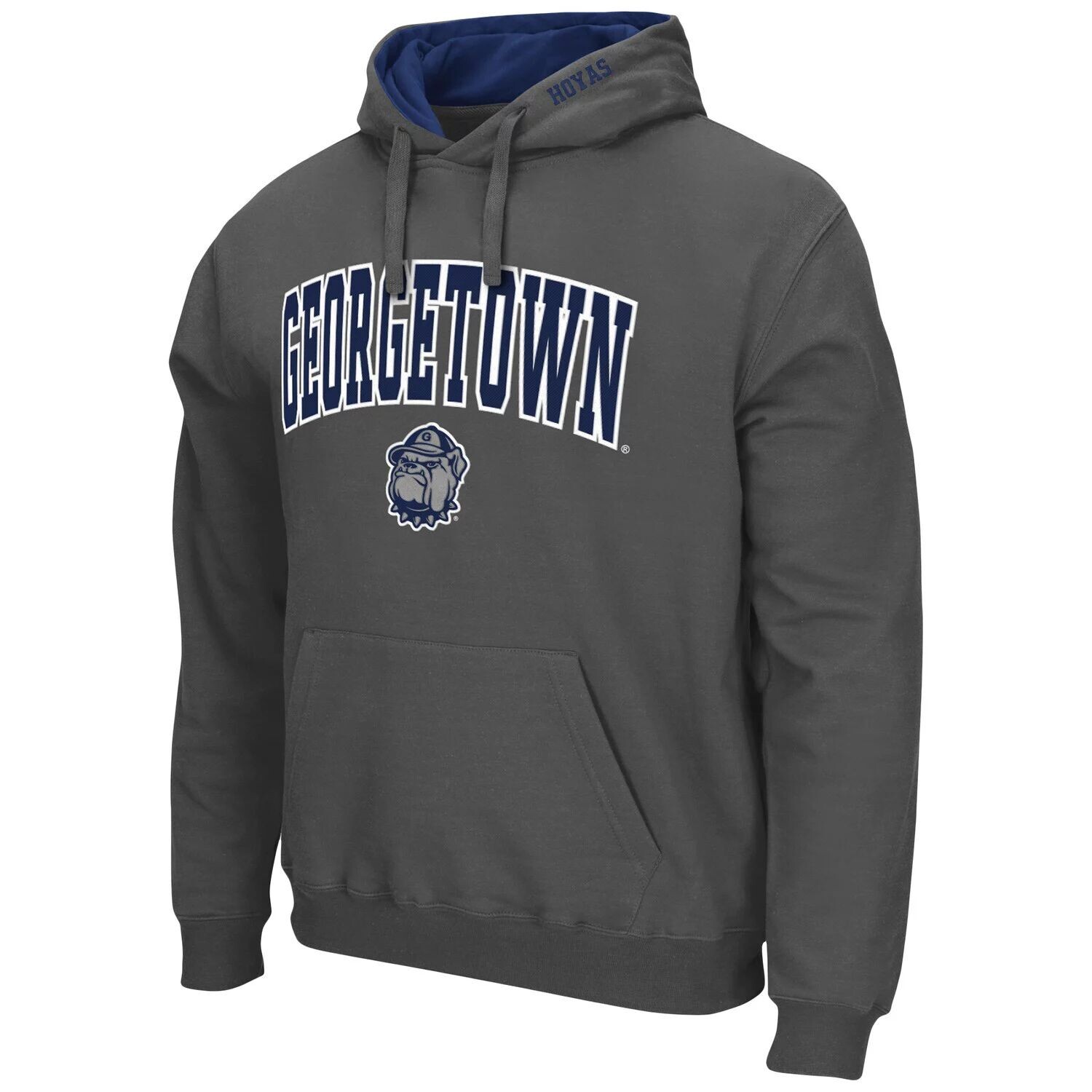 

Мужской темно-серый пуловер с капюшоном Georgetown Hoyas Arch и Logo Colosseum