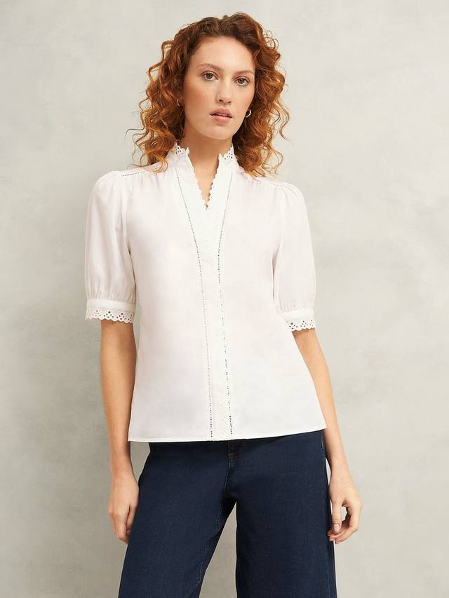 

Блузка Karis с отделкой в виде ракушки Hobbs, White