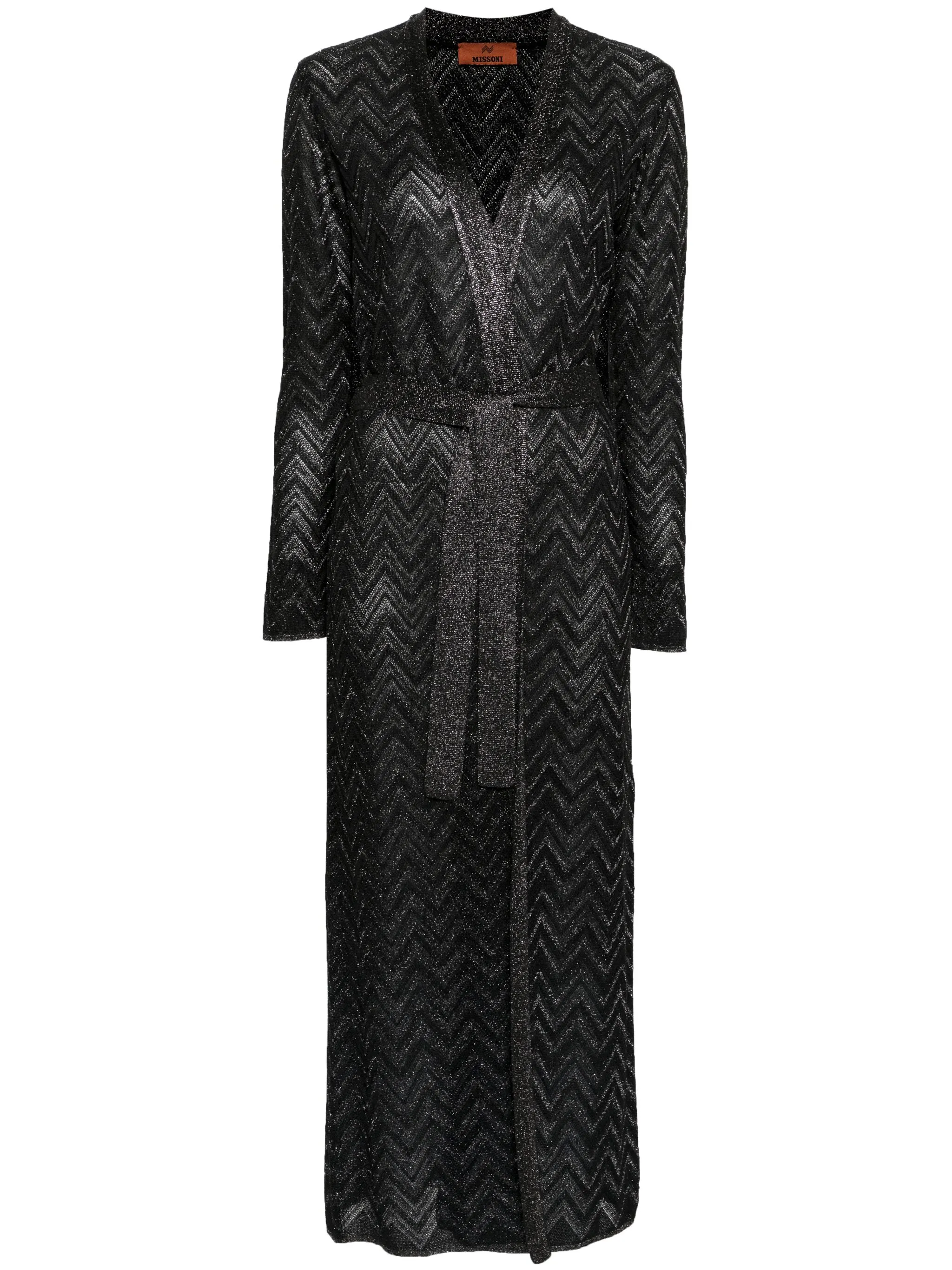 

Кардиган макси с узором зигзаг Missoni, черный