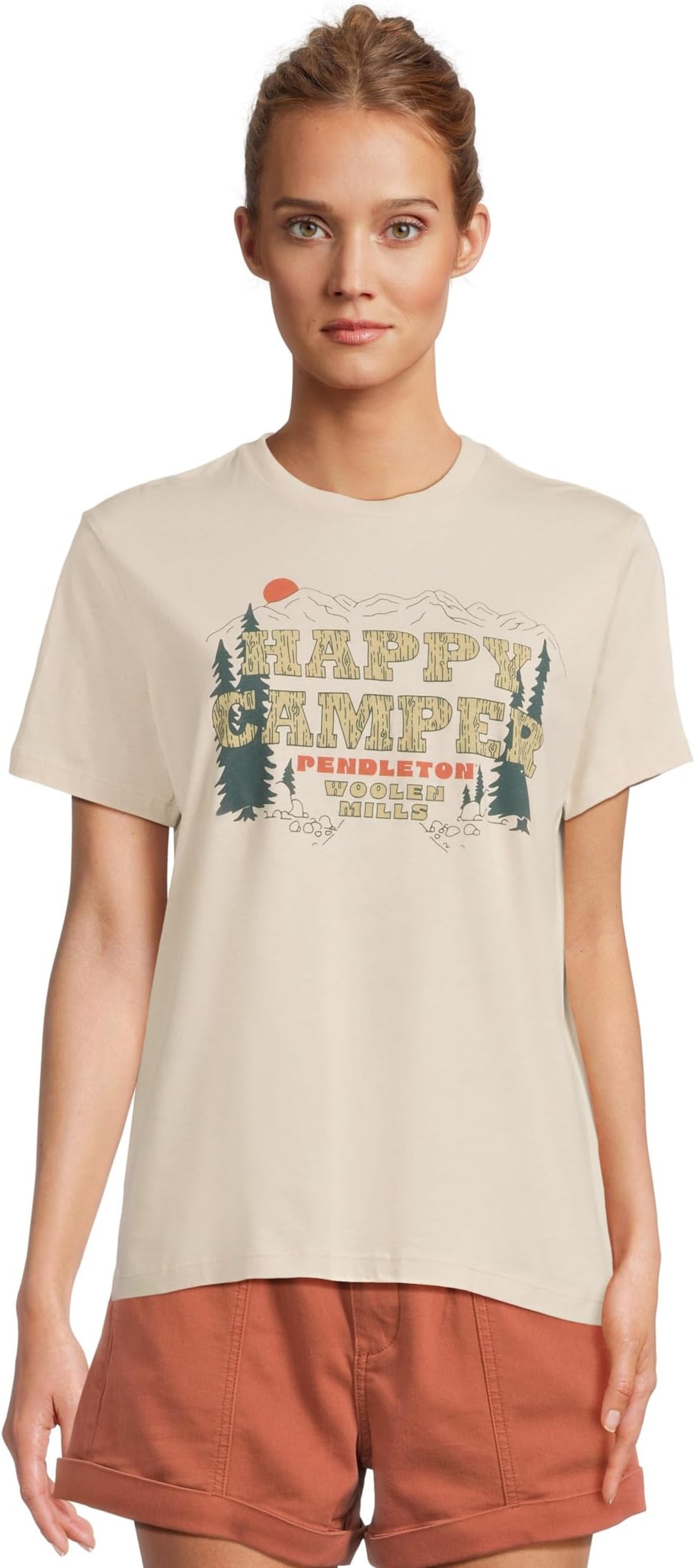 

Футболка Pendleton Happy Camper Graphic Tee, Bone