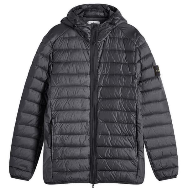 

Легкий пуховик с капюшоном Stone Island, синий