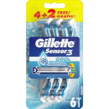 

Одноразовые бритвы для мужчин Gillette Sensor3 Cool, 6 шт.