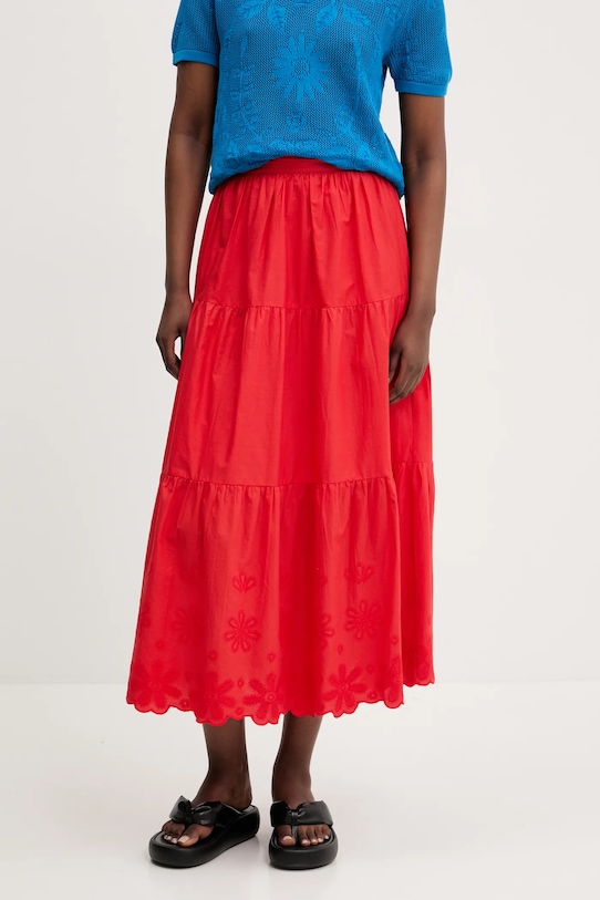 

Хлопковая юбка TOLSTOI Desigual, красный