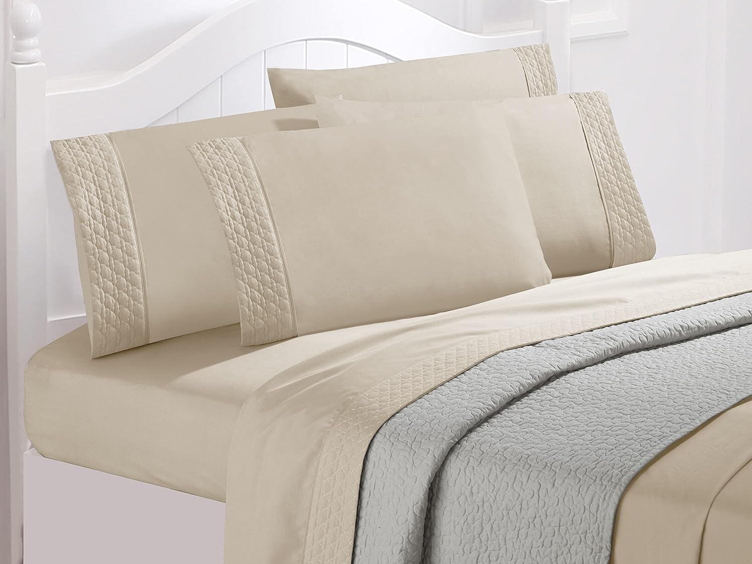 

Комплект постельного белья Elegant Comfort, кремовый