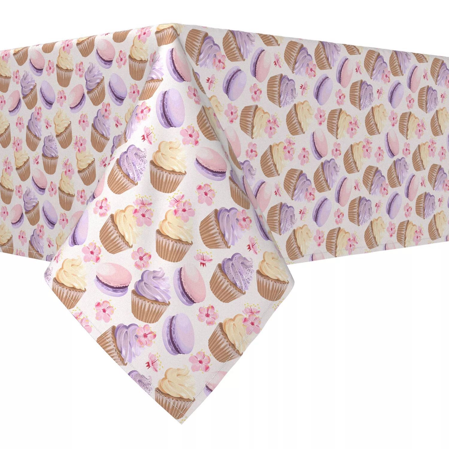 

Квадратная скатерть, 100 % хлопок, 52x52 дюйма, Violet Sweets.