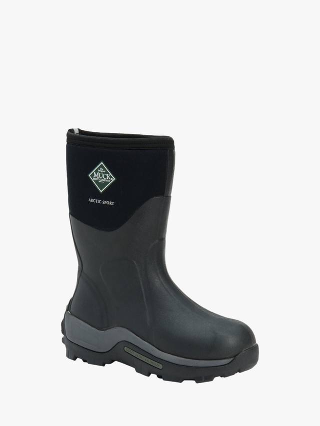 Арктические спортивные короткие веллингтоны без шнуровки Muck, Black — фото 2