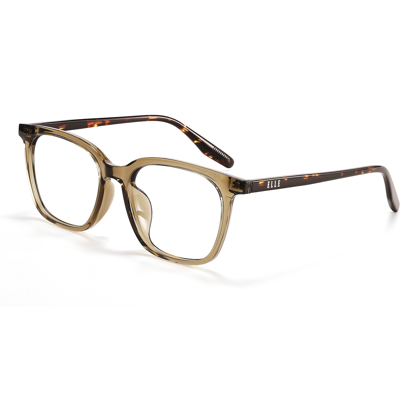 

Квадратные очки Unisex ELLE, el6017 a20/25 bright transparent tea коричневый