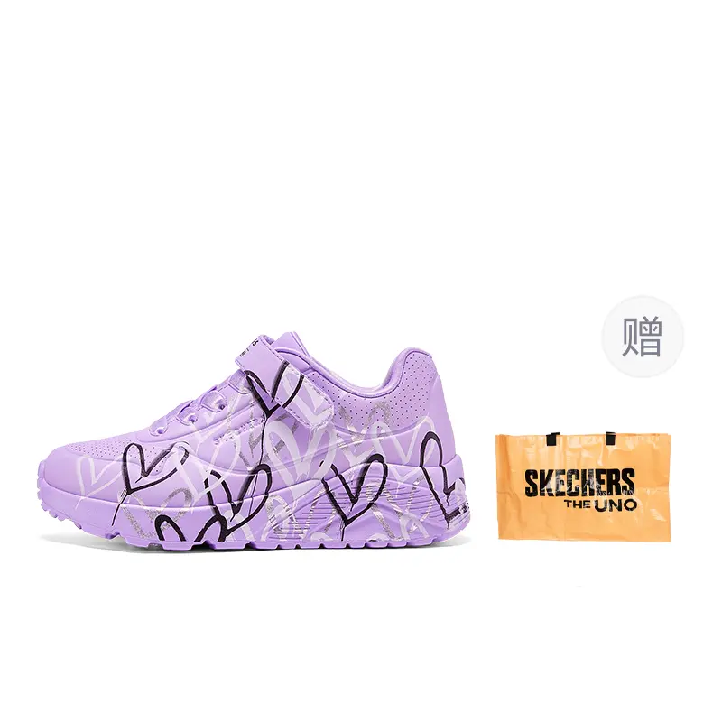 

Skechers Kids Детские кроссовки для скейтбординга с нескользящей подошвой, износостойкие, лавандовые/разноцветные