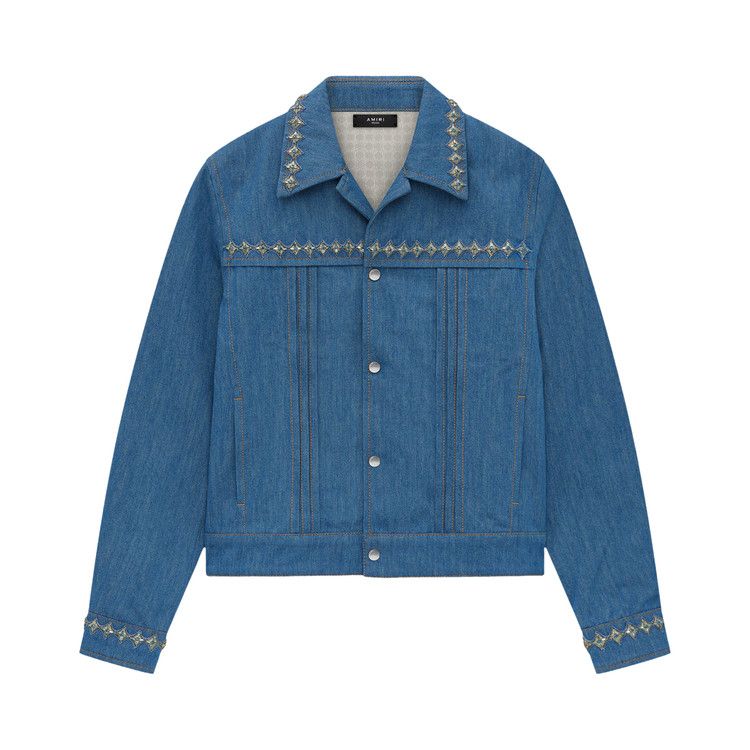 

Куртка Amiri Crystal Pleated Cadet Jacket, Retro Indigo