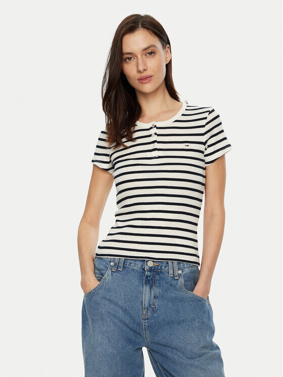 

Футболка узкого кроя Tommy Jeans, мультиколор