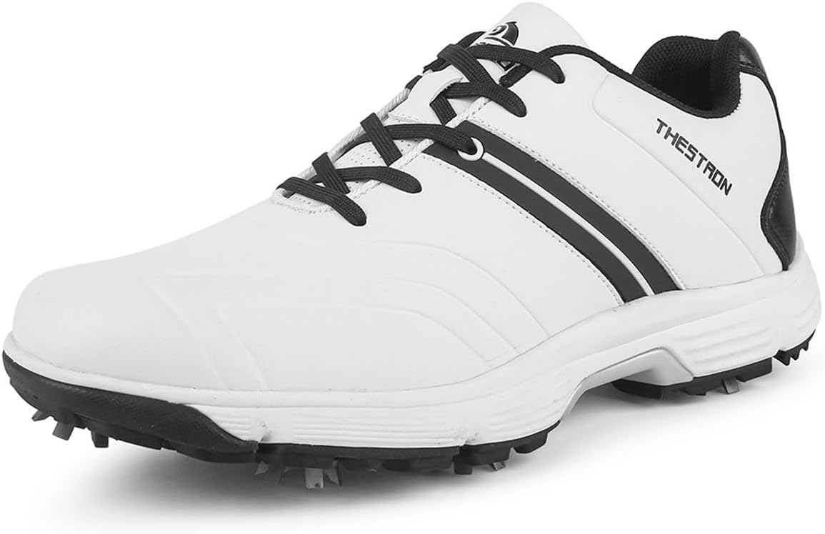 

Мужские гольф-кроссовки Men 7 Spikes с противоскользящей подошвой для тренировок, комфортная спортивная обувь для гольфа и ходьбы Omcam, белый