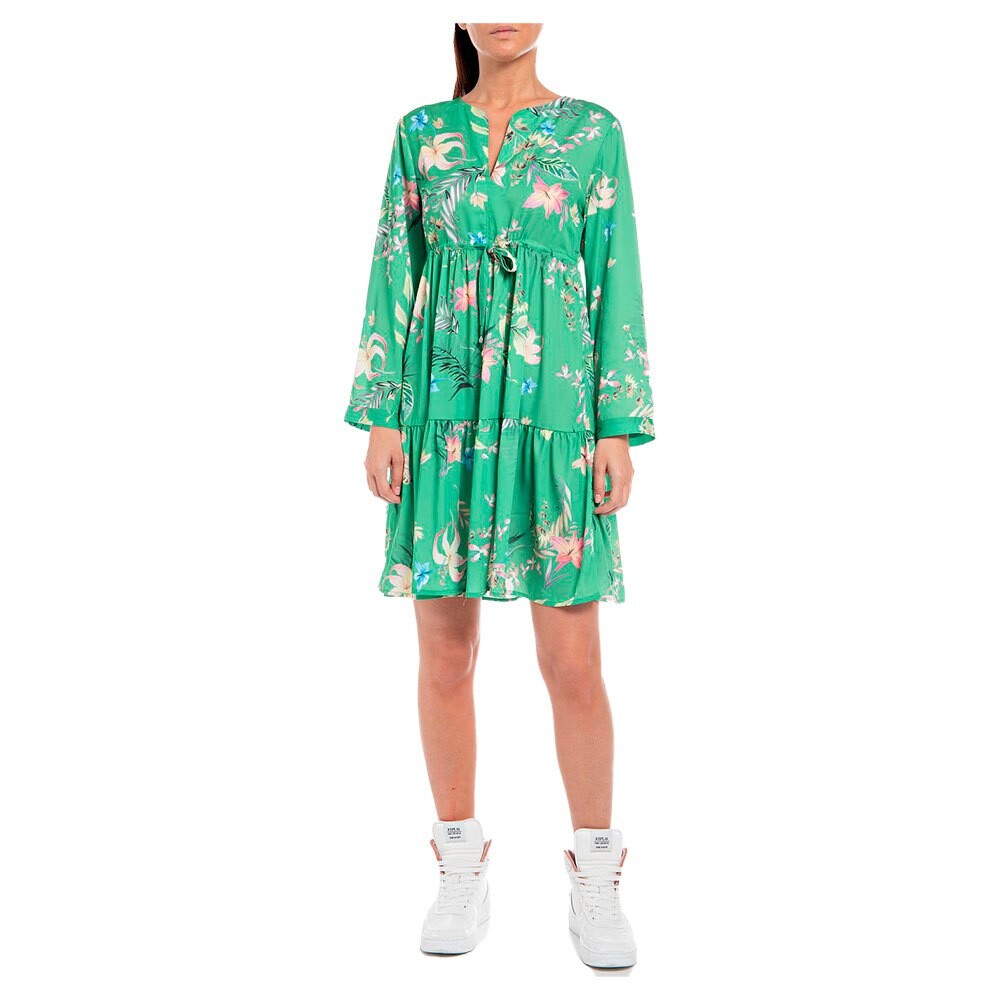 

Короткое платье Replay W9602.000.73980 Long Sleeve, зеленый