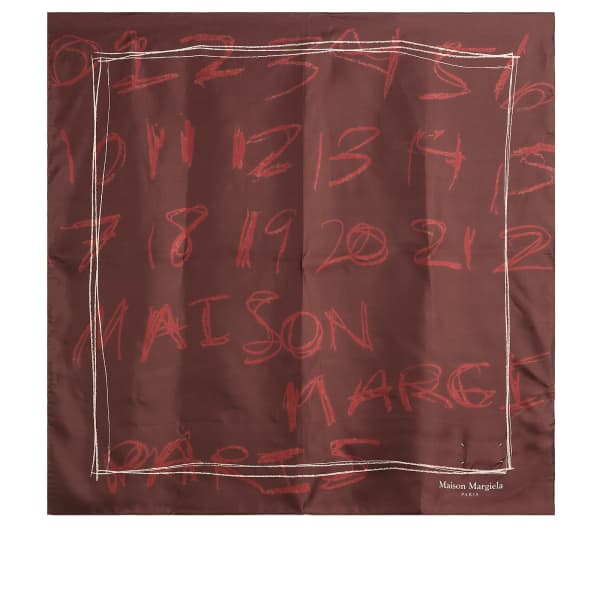 

Шарф с цифрой Maison Margiela, бордовый
