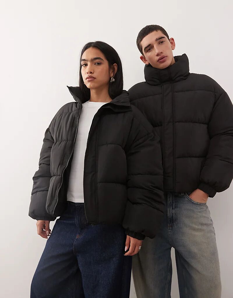 

COLLUSION Унисекс-пуховик черного цвета