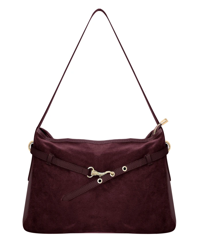 

Кожаная сумка с плечевым ремнем и декоративными деталями. Kocca, красный