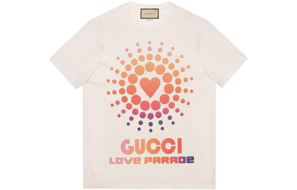 Футболка GUCCI Love Parade print Tee 'White', белый — фото 3