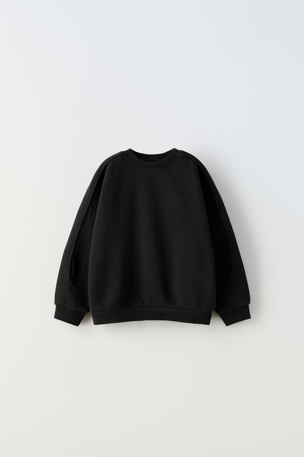 

Свитшот со деталями по швам ZARA, черный