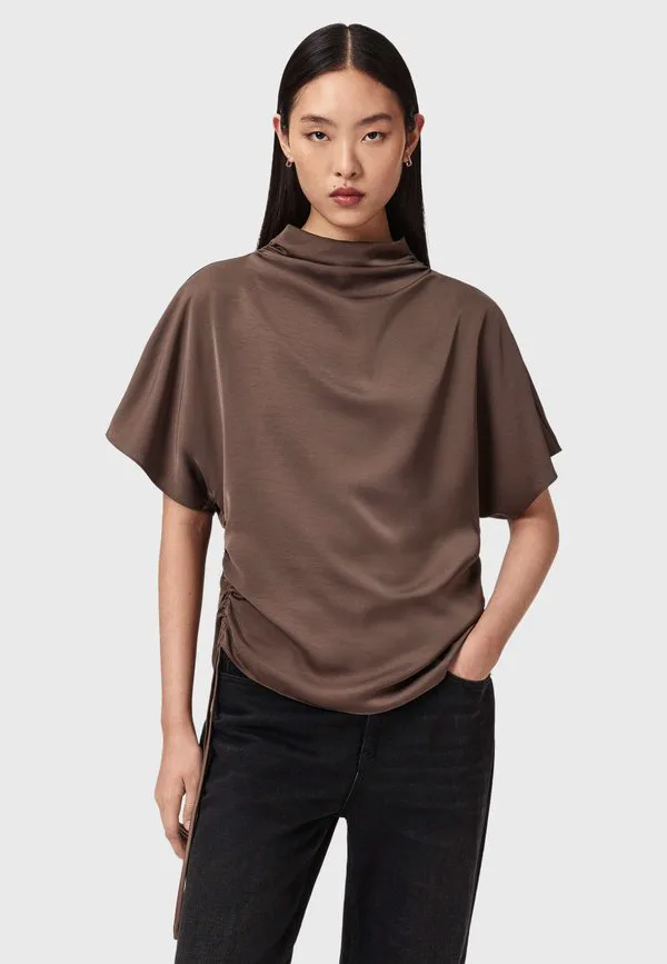 

Базовая футболка лесли Allsaints, Brown, Коричневый, Базовая футболка лесли Allsaints, Brown