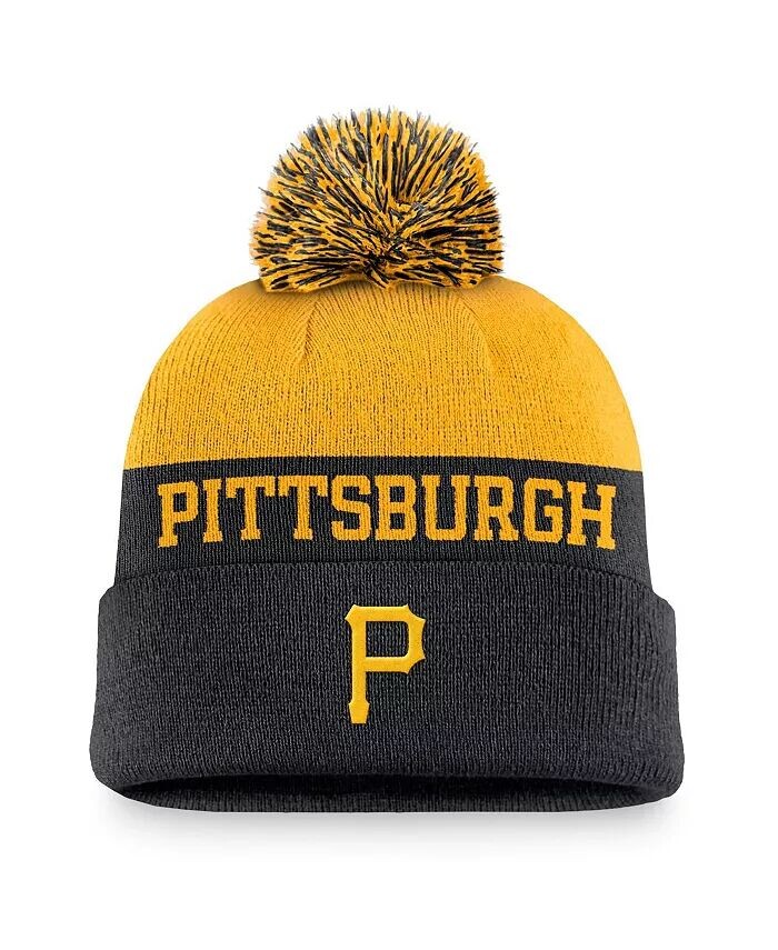 

Мужская черная вязаная шапка Pittsburgh Pirates Rewind Peak с манжетами и помпоном Nike, черный