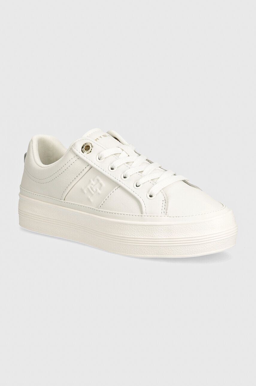 

Кожаные кроссовки Tommy Hilfiger ESSENTIAL VULC SNEAKER MONOGRAM, белый