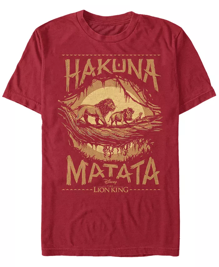 

Футболка с коротким рукавом Disney "Король Лев" (Live Action) Hakuna Matata мужская Fifth Sun, красный