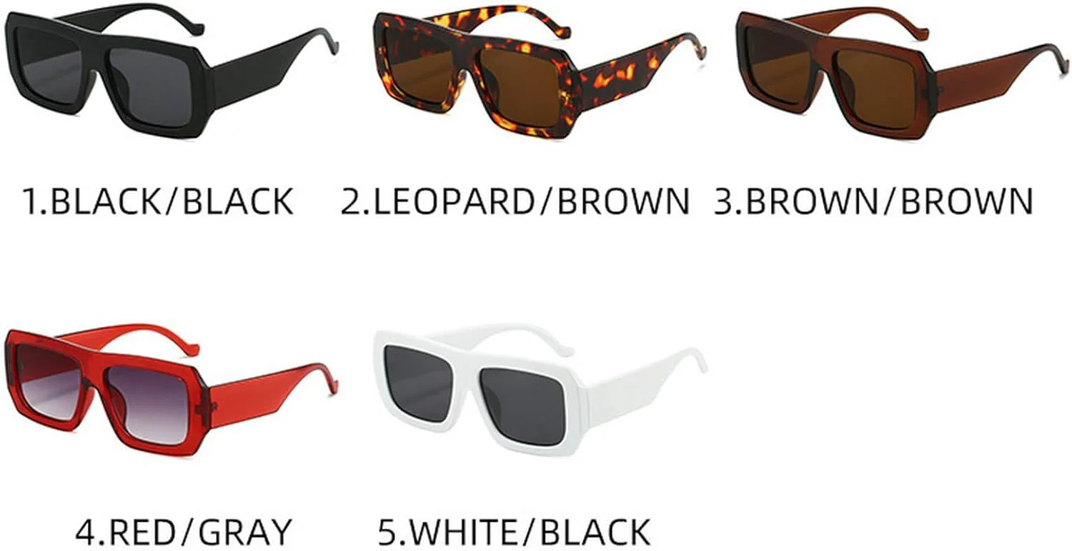 

Модные большие квадратные солнцезащитные очки-пилот для женщин и мужчин, ретро-очки с плоской верхней частью, защита от УФ-излучения mincl, Leopard Brown