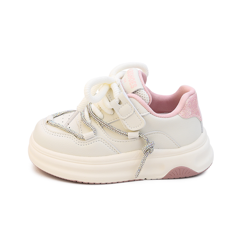 

Низкие детские кроссовки для скейтбординга Budding, бежевый/розовый