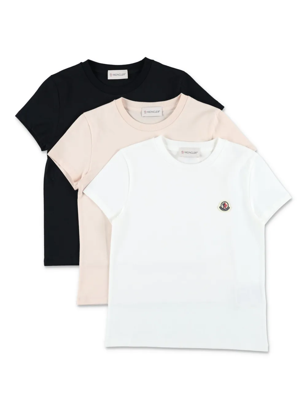 

Комплект из трех футболок Moncler Enfant, белый