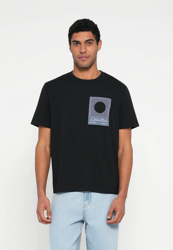 Футболка с принтом в виде спичек Calvin Klein, Black