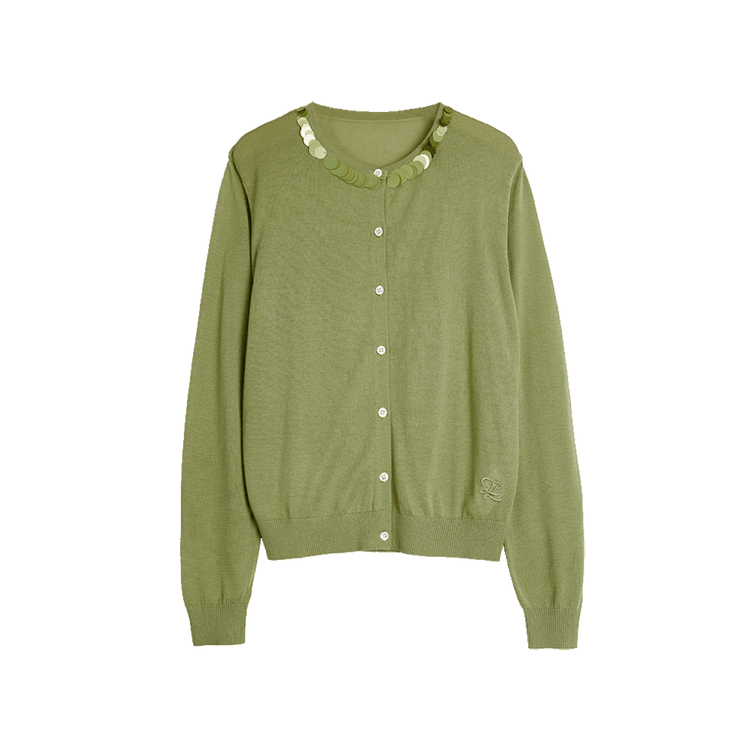 

Трикотажный сет из двух предметов для женщин с круглым вырезом ELLE, светло-зеленый