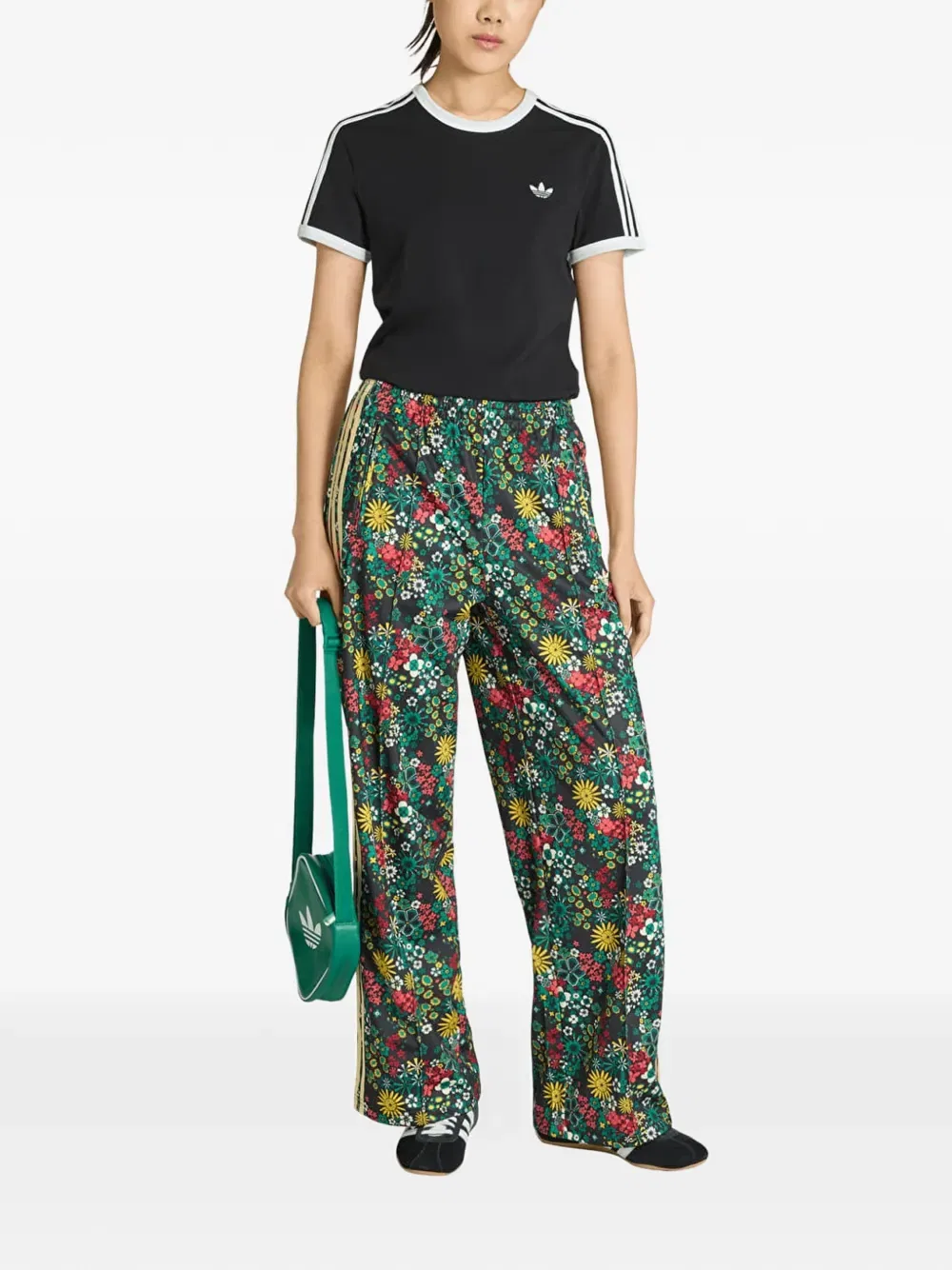 Брюки с цветочным принтом X Liberty London Adidas, зеленый — фото 2
